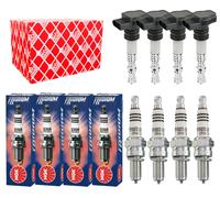 4x Febi BILSTEIN Bobina + 4x NGK Candela Iridio Ix per Nissan Almera Tino