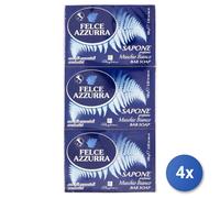 4x Felce Azzurra Saponetta 100 Grammi 3 Pezzi Muschio Bianco