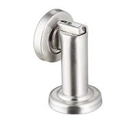 4x Fermaporta Magnetico, Blocca Porta a Calamita, Acciaio Inossidabile, Fissaggio a Pavimento & Muro, argento