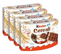 4X Ferrero Kinder Cereali Tavoletta di Cereali Ricoperta di Cioccolato al Latte 9 Monoporzioni 211,5g [4 Confezioni]