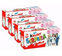 4X Ferrero kinder Sorpesa per barbie Ovetti di Cioccolata a Latte con Sorpresa (personaggio 1su3) 3 pezzi da 20g