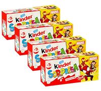 4X Ferrero kinder Sorpesa per marvel Ovetti di Cioccolata a Latte con Sorpresa (personaggio 1su3) 3 pezzi da 20g