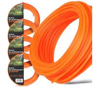 4x Filo Tagliabordi Trimmer 2,4 mm 15 m Nylon Stella Decespugliatore Bobina Prato Bordi Erbacce Silenzioso Corda Tagliabordi Robusto Resistente allo Strappo