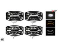 4X Fit Scania Volvo DAF MAN Camion 24V 10'' Faro Nebuloso Ovale LED Bianco Ambra