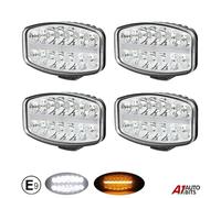 4X Fit Scania Volvo DAF MAN Camion 24V 10'' Jumbo Spot Light Led Ambra DRL HQ E9