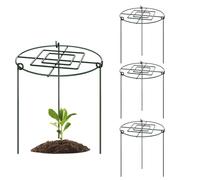 4x Flower Cages, Outdoor Plant Supports, Rust-Resistant Metal Stakes, Adjustable Gardening Frames, Durable Holders for Flower Beds, Ideal Yard and Garden Use