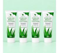 4x Forever Bright Toothgel 130g - Dentifricio alla menta con Aloe Vera e Propoli