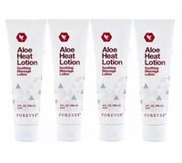 4x Forever Living Aloe HEAT LOTION 118 ml lozione massaggiante lenitiva (SPED...