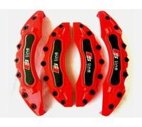 4x Freno a Disco Cover Rosso per Audi S-LINE A3 A4 A6 A5 Allroad C5 C6 C7