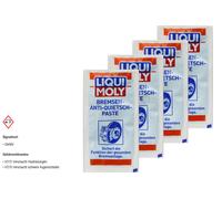 4x G Originale LIQUI MOLY Anti-virus Freno Squeak Incolla Cuscino Plastica