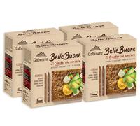 4X Galbusera Belle Buone Cracker ai 5 Cereali Segale, Avena, Farro, Quinoa e Grano Saraceno 200g