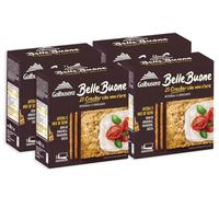 4X Galbusera Belle Buone Cracker Integrali con Avena e Mix di Semi di Girasole, Papavero e Zucca 200g