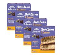 4X Galbusera BelleBuone 5 Colazioni Fette con Cioccolato, Semi di Papavero, Girasole e Zucca 200g
