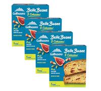 4X Galbusera BelleBuone 5 Colazioni Fette Spesse con Fichi, Nocciole e Semi di Zucca 200g