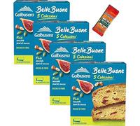 4X Galbusera BelleBuone 5 Colazioni Fette Spesse con Fichi, Nocciole e Semi di Zucca 200g in omaggio una bustina di miele ambrosoli da 6 g