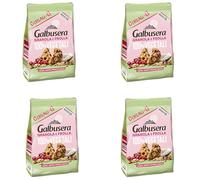 4X Galbusera Cereali G, Biscotti Frollini di Granola e Frolla 100% Vegetali con Avena, Mirtilli Rossi e Cocco, 280g