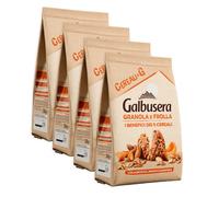 4X Galbusera Cereali-G Granola e Frolla con Albicocca Arancia Mandorle 300g