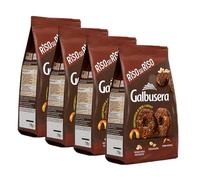 4X Galbusera Riso su Riso Biscotti con Riso, Cioccolato e Cacao Ideali per Colazione e Pausa Dolce 290g