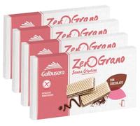 4X Galbusera ZeroGrano Wafer con Cioccolato Senza Glutine (Gluten Free) 180g