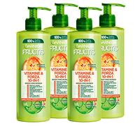 4x Garnier Fructis Vitamine e Forza Trattamento Fortificante per Capelli Fragili con Vitamina C e Biotina - 4 Flaconi da 400ml ognuno