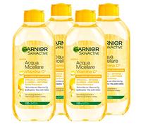 4x Garnier SkinActive Acqua Micellare Ipoallergenica Struccante e Detergente Senza Risciacquo con Vitamina C - 4 Flaconi da 400ml oguno