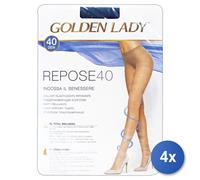 4x Golden Lady Collant Elasticizzato Riposante 40 Den Daino Xl