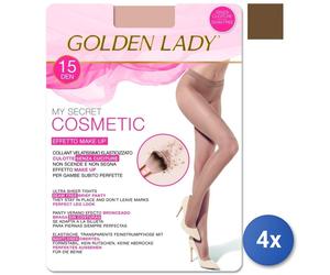 4x Golden Lady Collant Mysecret 15 Bronze 4 Tg.L