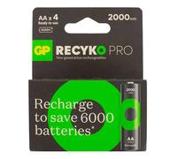 4x GP ReCyko Pro AA 2000mAh NiMH Batterie Ricaricabili Durata Lunga