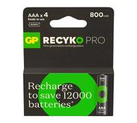 4x GP ReCyko Pro Batterie Ricaricabili AAA NiMH 800mAh 1.2V