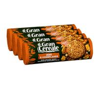 4X Gran Cereale Riso e Cornflakes, Biscotti Integrali Croccanti con Riso, Fiocchi di Mais e Grano Duro Soffiato Caramellato, Ricchi di Fibre, Senza Olio di Palma 230G