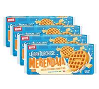 4X Granturchese La Merenda Cioccolato Bianco e Panna Fresca 240g - Snack Dolce Soffice con Farina e Uova Italiane, Senza Olio di Palma, Perfetto per Colazione e Merenda