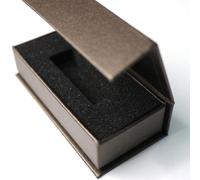 4x Grigio Carbone Scatoletta Regalo Magnetica per USB da Presentazione - Scatoletta Regalo con Chiusura Magnetica. Da usare con chiavette e drive rimovibili