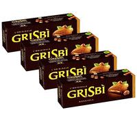 4X Grisbi L'Originale Biscotti Frolle Croccante Ripiene di Crema alle Nocciole 135g [4 Confezioni]