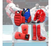 4x Guanti da boxe ispessiti per karate Sparring Gear Casco da boxe