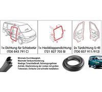 4x Guarnizione Portiera per VW T4 Bus Multivan Porte + Portellone + Scorrevole