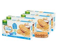 4X Gullon Cuor di Cereale Biscotti Integrali ai Cereali Ripieni di Crema Gusto Yogurt Senza Zuccheri Aggiunti 220g [4 Confezioni]