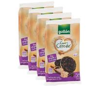 4X Gullon Cuor di Cereale Gallette di Riso Integrale Ricoperte di Cioccolato Fondente 105,2g