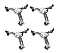 4x HAC24 Pflanzenroller Metallo Rotondi Regolabili Ø 25-30 cm Con Ruote 3 Rulli
