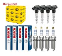 4x Hella Bobina Accensione + 4x Bosch Candela di Doppio Platin per BMW 3er Coupé