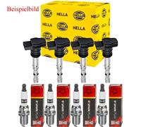 4x Hella Bobina Accensione + Champion Candela per Honda Accord VIII Cu 2.4i