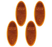 4x Hella Riflettore Fanale Posteriore Giallo Arancione Autoadesivo Rimorchio Lkw