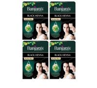 4X Hennè Nero Banjara Brazilian Black - Colore Capelli Ricchi - 54Gms (6pack ...
