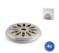 4x Home Porta Spirale Metallo, Con 10 Spirali In Citronella