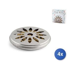 4x Home Porta Spirale Metallo, Con 10 Spirali In Citronella