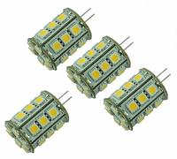 4x HQRP 12v AC/Dc G4 Base 24 LED Lampadina per Malibu/Intermatic Paesaggi Luce