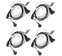 4x HQRP 2Pin Mani Libere Acustico Tubo Auricolare Ptt Mic per Kenwood Radio