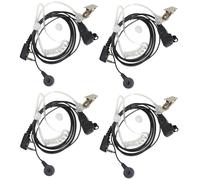 4x HQRP 2Pin Mani Libere Acustico Tubo Auricolare Ptt Mic per Kenwood Radio