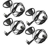 4x HQRP D Forma Auricolare Mani Libere Cuffie Ptt Microfono per Motorola Radio