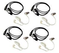 4x HQRP Esterna Orecchio Loop 2-Pin Cuffie Ptt Microfono Per Cobra Serie Radio