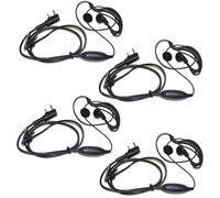 4x HQRP G Forma 2 Pin Auricolare Cuffie Ptt Mic per Kenwood Serie Radio